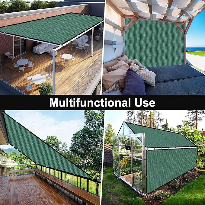 Artpuch 90% Sun Shade Cloth, 8 x 12 FT Pergola Shade Cover Canopy - Image 8