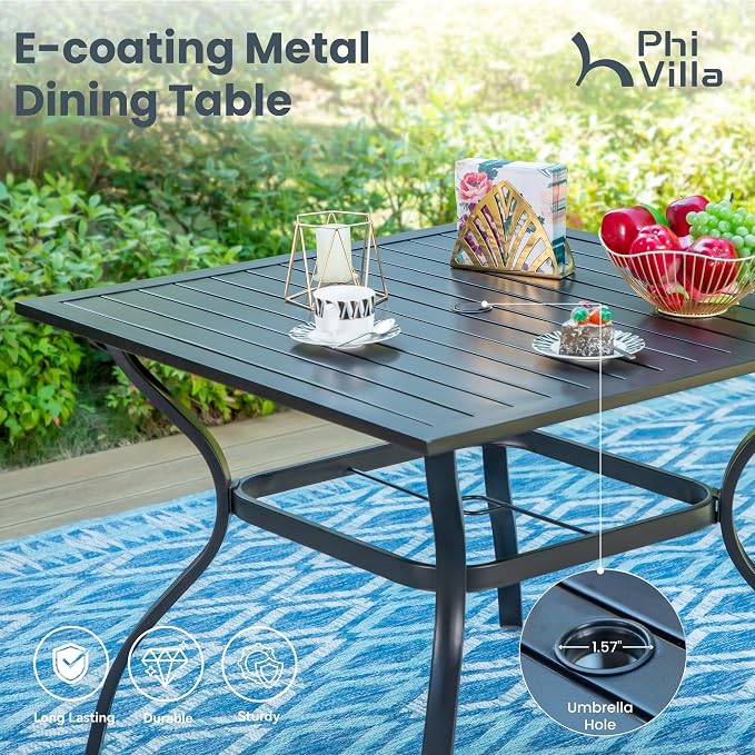 PHI VILLA 5 PCS Patio Dining Set - Image 6