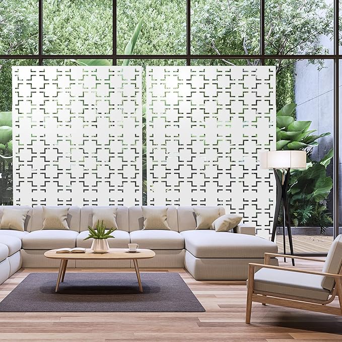 Decorative Fence Metal Privacy Screen, Freestanding, White, 72 x 47 Inch