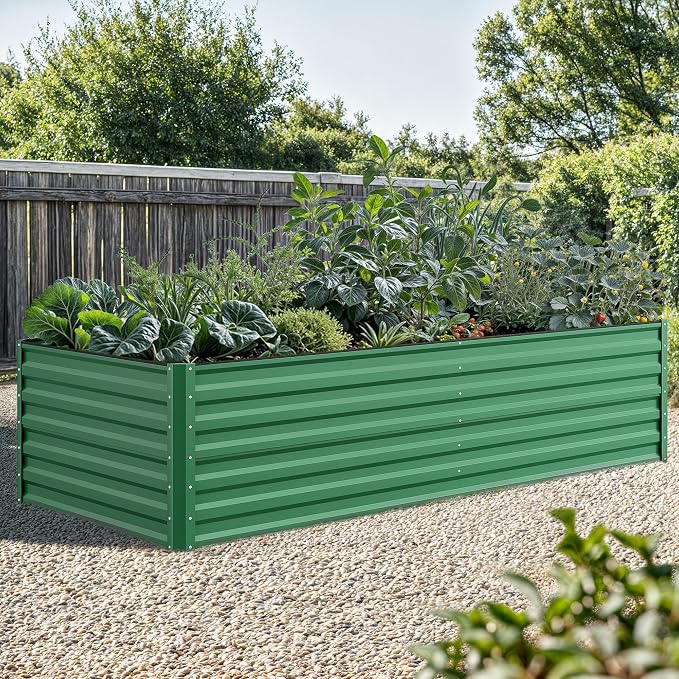 YITAHOME 96x48x24 in 2pcs Galvanized Raised Garden Bed Kit, Large Metal Planter - Image 3