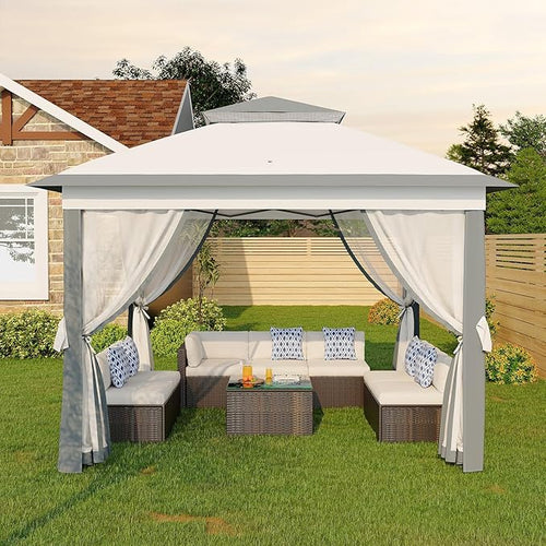 11'x11 Pop-Up Gazebo, Instant Outdoor Canopy Tent by GarveeLife