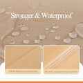 Furniture Set Covers, 96-Inch Round Beige Polyester Waterproof