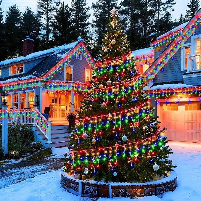 String Lights, 400 LED Outdoor Christmas Lights, 33 ft Multicolor
