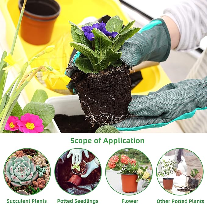 TDHDIKE Plastic Planter Nursery Pots 4" Small Seedlings Flower Pots Container - Image 6