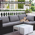 Cushion Covers 8 Pcs Gray Checkered Outdoor Patio Slipcovers