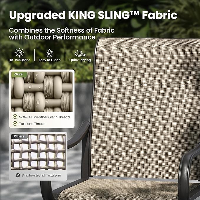 PHI VILLA 5 Piece Patio Dining Set - Image 2