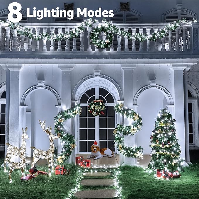 String Lights, 328 FT Cool White with 1000 LEDs for Indoor and Outdoor Use