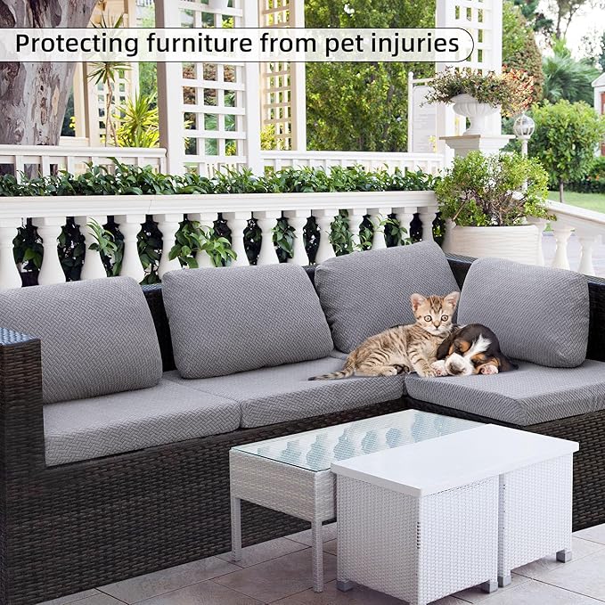 Sofa Cushion Covers, 8-Piece Stretch Set for Outdoor Patio Furniture