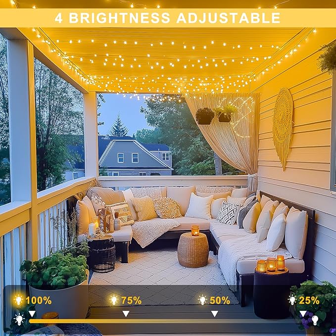 String Lights, 800 Warm White LED Christmas Lights with Remote and Timer