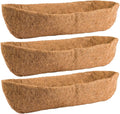 3 Pack Coco Liners for Window Planter Box - 24in 100% Natural Coconut Coir by ANPHSIN
