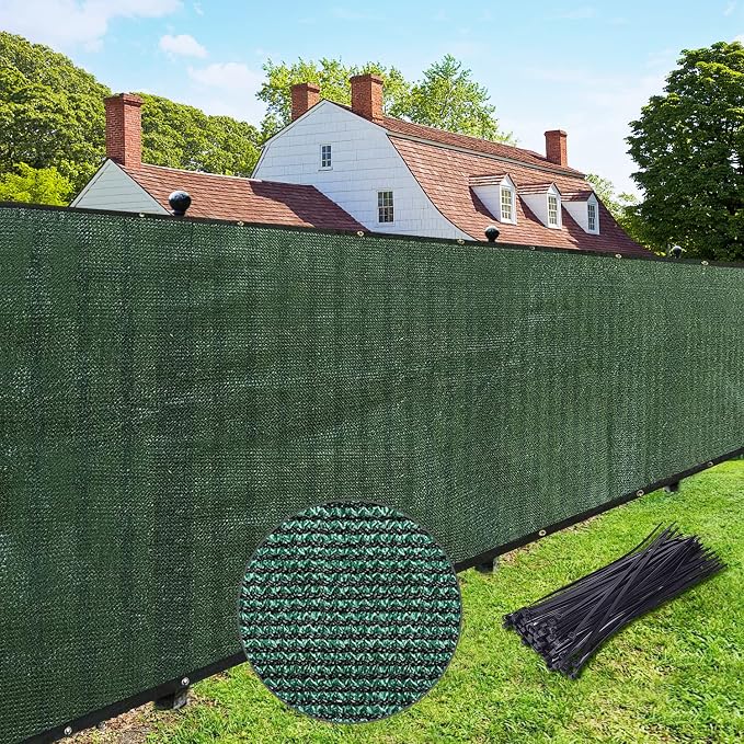 UPGRADE Privacy Fence Screen 5'x66' Dark Green Outdoor 90% Visibility Blockage by UPGRADE