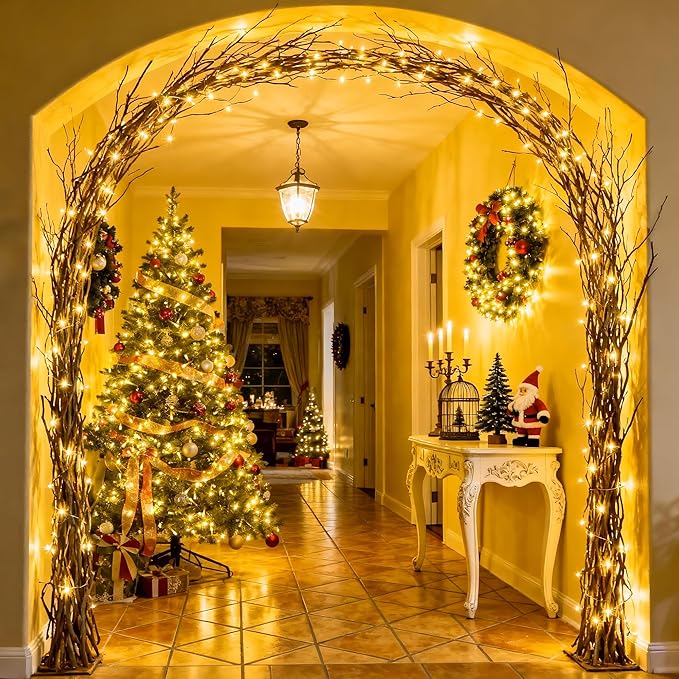 String Lights, 168 ft Warm White, 600 LEDs with Remote