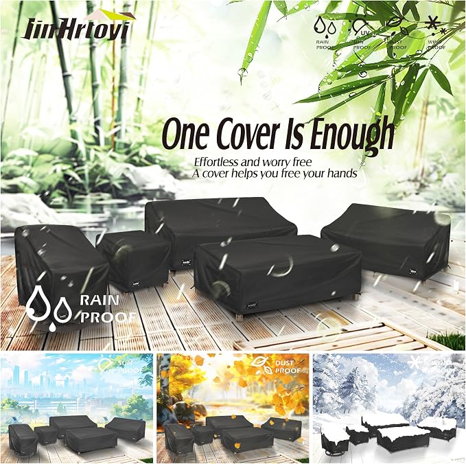 JinHrtoyi Outdoor Chair Covers 2 Pack, 35Wx37Dx38H inches Patio Chair Cover - Image 6