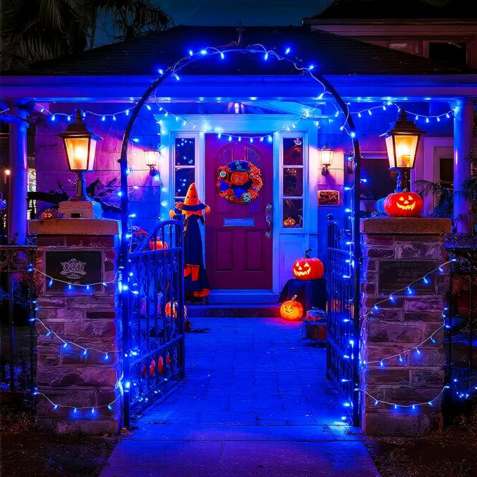 String Lights 600 LED Blue 168 ft Waterproof Indoor/Outdoor