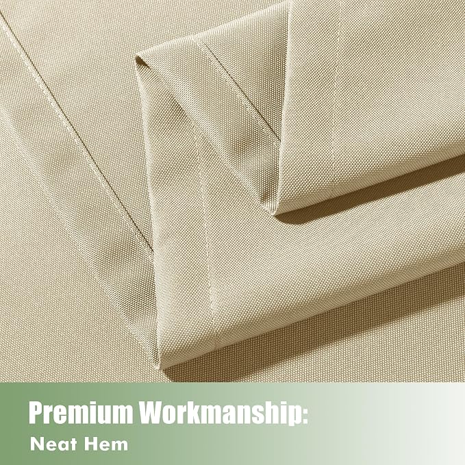 HolidayIdeas Outdoor Curtains for Patio Waterproof, 6 Panels - Image 5