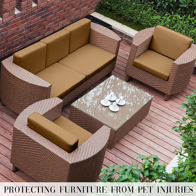 Sofa Covers for Outdoor Cushions, Stretch Polyester Spandex, Multi-Piece Set