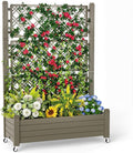 Raised Garden Bed with Trellis, 21 Gallon Self Watering Planter Box with by OutdoorLivingPerfected