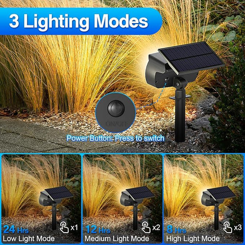 108 LED Solar Spot Lights Outdoor, Solar Lights Outdoor IP65 Waterproof - Image 2