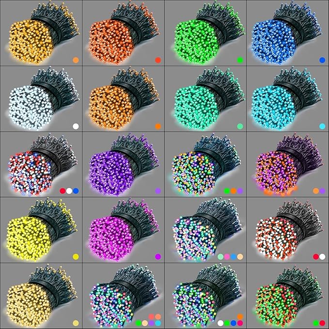 Indoor/Outdoor String Lights, 164FT 500 LED RGB Color Changing