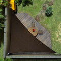 Amgo 18' x 18' x 25.5' Brown Right Triangle Sun Shade Sail UPF50+ Canopy Awning by Amgo
