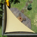 Amgo Custom Size 23' x 24' x 33.2' Beige Right Triangle Sun Shade Sail UPF50+ by Amgo