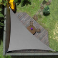 Amgo Custom Size 11' x 20' x 22.8' Grey Right Triangle Sun Shade Sail Order to by Amgo
