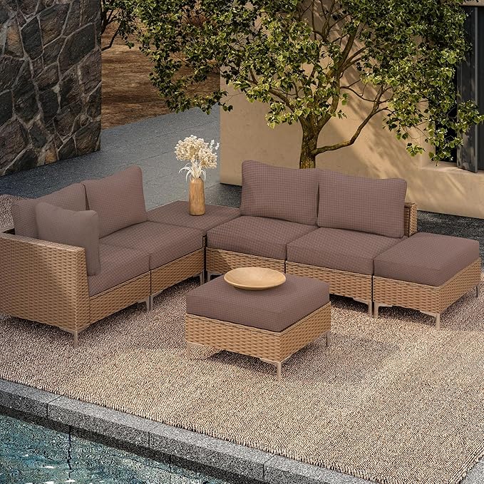 Sofa Cushion Covers, 12-Piece Stretch Set for Patio Furniture