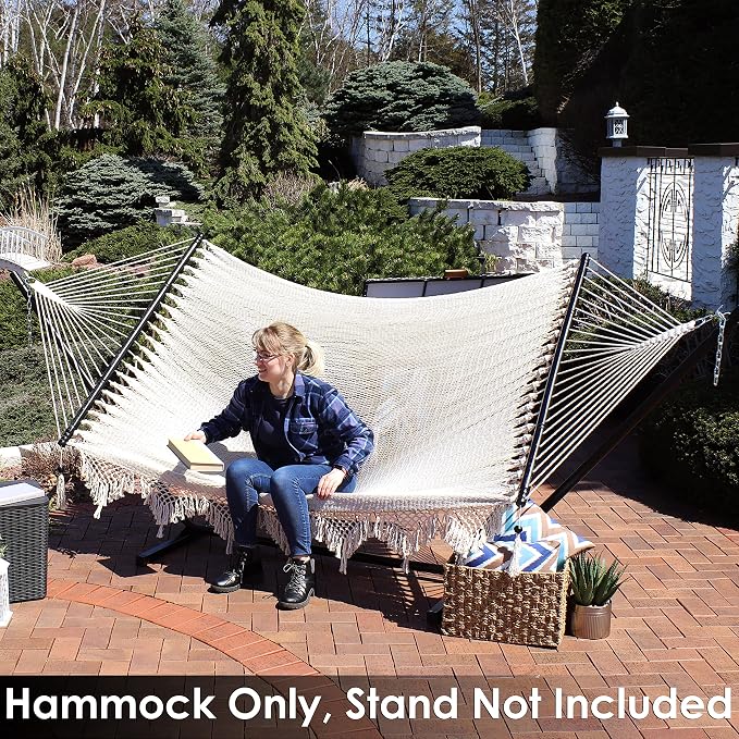 Sunnydaze Woven Double Hammock for Outside - Image 5
