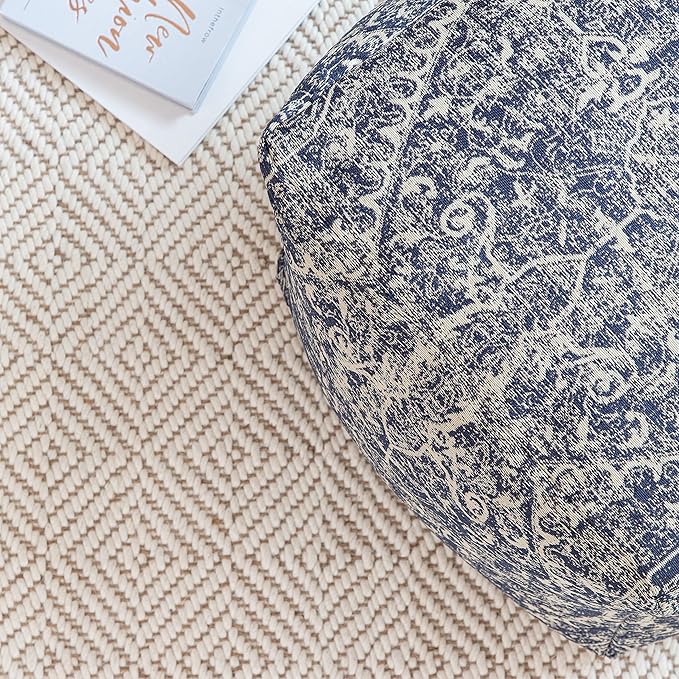 Anji Mountain 100% Handmade & Handcrafted Comfortable Home Décor Pouf Ottoman - Image 5