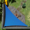 Amgo Custom Size 13' x 13' x 18.4' Blue Right Triangle Sun Shade Sail UPF50+ by Amgo