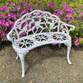 Mandolin Outdoor Benc Park Garden Chair, All Chair Anti Rust Cast Aluminum by Unknown