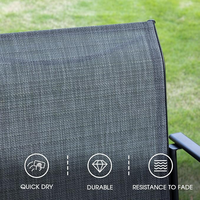 VICLLAX 5 Pieces Patio Dining Set, Outdoor Furniture Set Includes 1 Square - Image 4