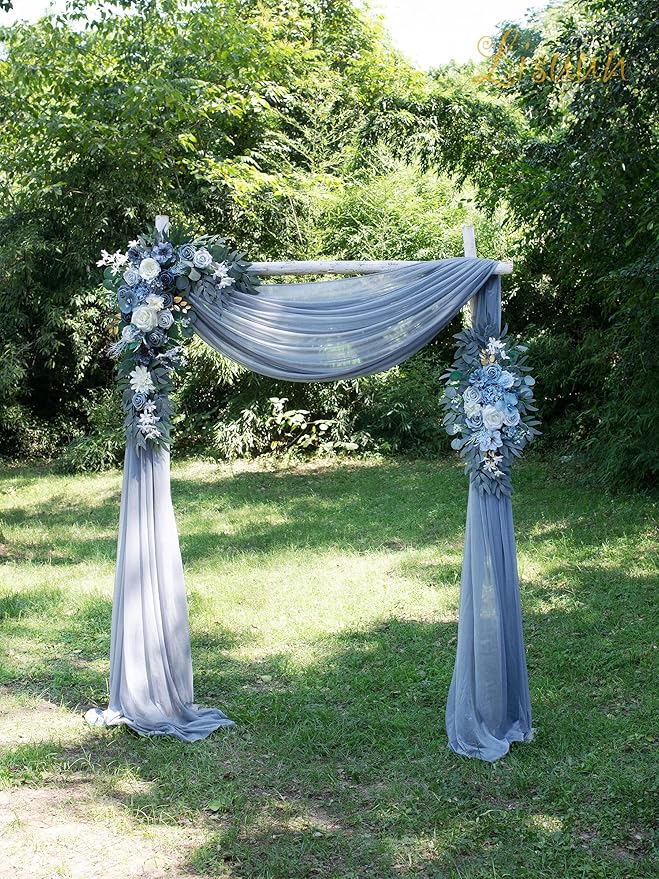 Artificial Flowers Silk Wedding Arch Swag, 40-Inch with Peonies and Roses