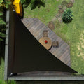 Amgo Custom Size 8' x 11' x 13.6' Black Right Triangle Sun Shade Sail Order to by Amgo