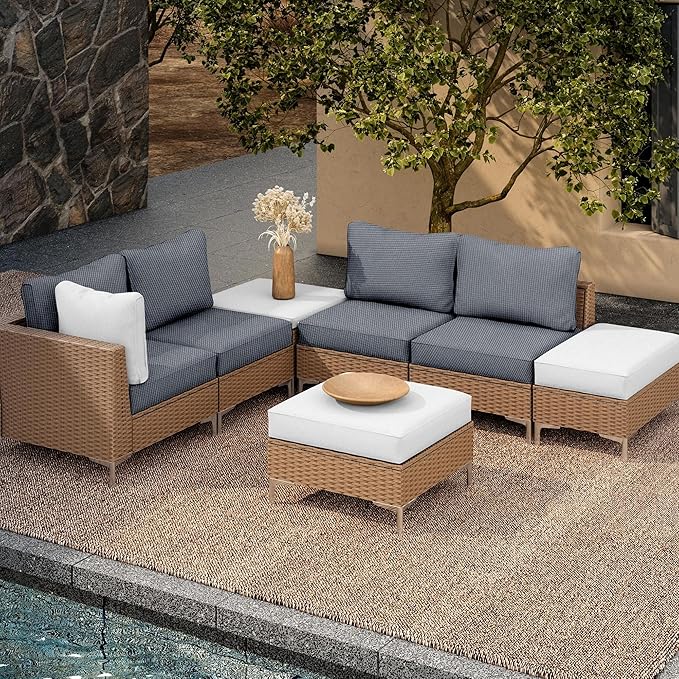 Cushion Covers, 8 Pack Green Elastic Patio Slipcovers, Fade-Resistant